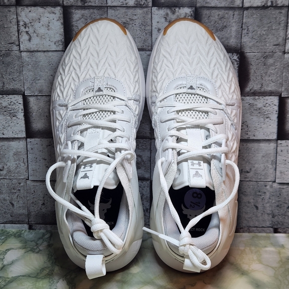 Under Armour Project Rock 6 UA White Training Shoes Size 8.5 - Picture 6 of 9